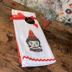 vintage style witch kitchen towels